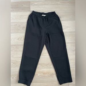 Monk & Lou Black Pinstripe Frankie Jogger Dress Pant - Size Small - NWT